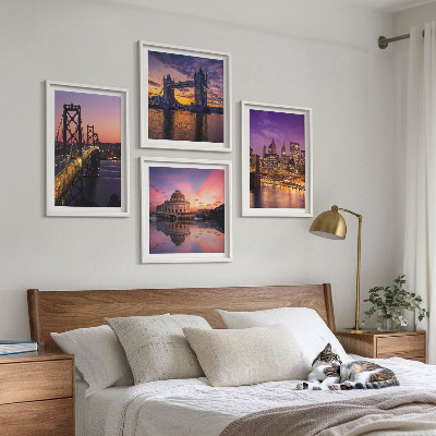 Galería de pared Puentes, sol, vistas de la ciudad