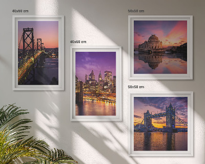 Galería de pared Puentes, sol, vistas de la ciudad