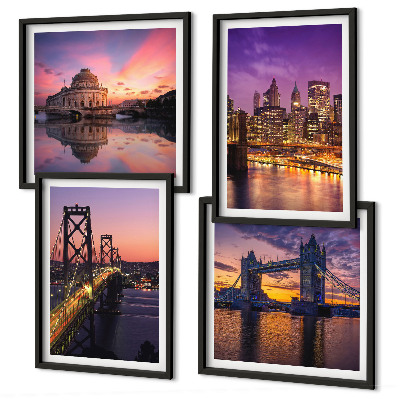 Galería de pared Puentes, sol, vistas de la ciudad