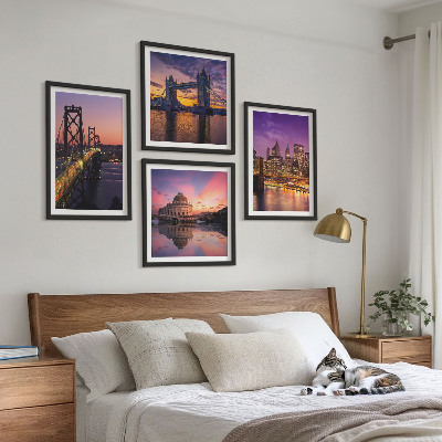 Galería de pared Puentes, sol, vistas de la ciudad