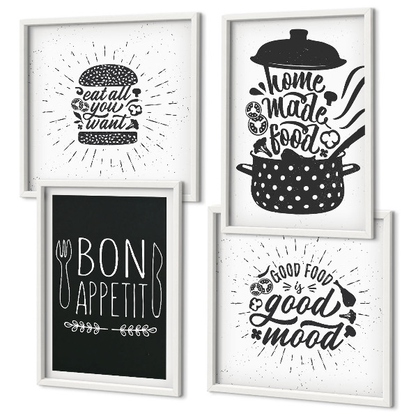 Galería de pared Eslóganes gráficos sobre comida y gastronomía