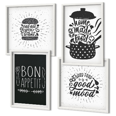 Galería de pared Eslóganes gráficos sobre comida y gastronomía