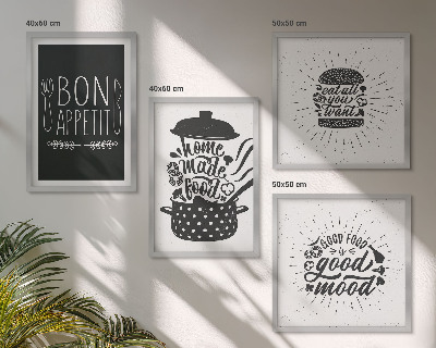 Galería de pared Eslóganes gráficos sobre comida y gastronomía