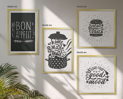 Galería de pared Eslóganes gráficos sobre comida y gastronomía