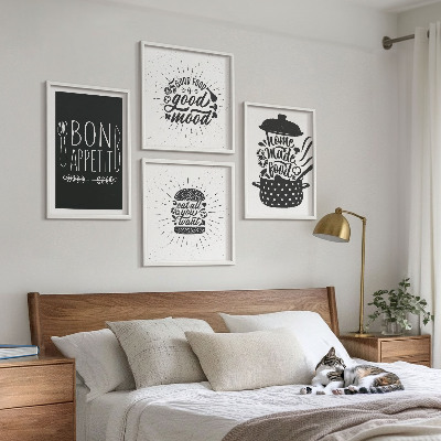 Galería de pared Eslóganes gráficos sobre comida y gastronomía