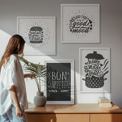 Galería de pared Eslóganes gráficos sobre comida y gastronomía