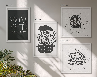 Galería de pared Eslóganes gráficos sobre comida y gastronomía