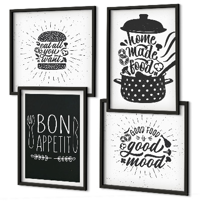 Galería de pared Eslóganes gráficos sobre comida y gastronomía