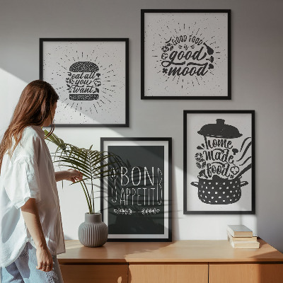 Galería de pared Eslóganes gráficos sobre comida y gastronomía
