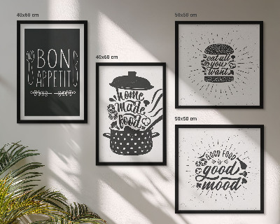 Galería de pared Eslóganes gráficos sobre comida y gastronomía