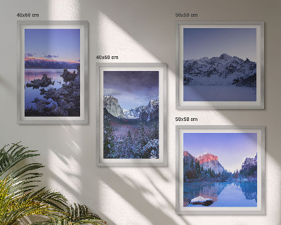 Galería de pared Paisajes de montaña, puesta de sol, agua
