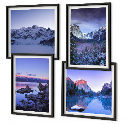 Galería de pared Paisajes de montaña, puesta de sol, agua