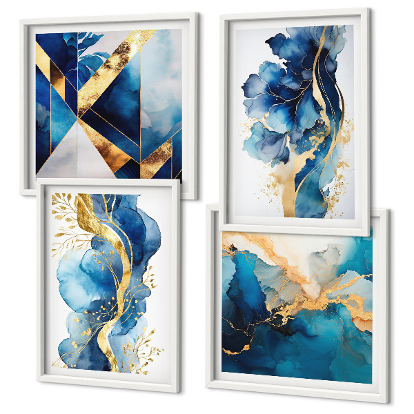 Galería de pared patrones abstractos azules
