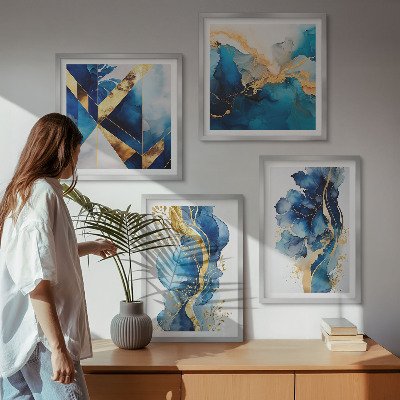 Galería de pared patrones abstractos azules