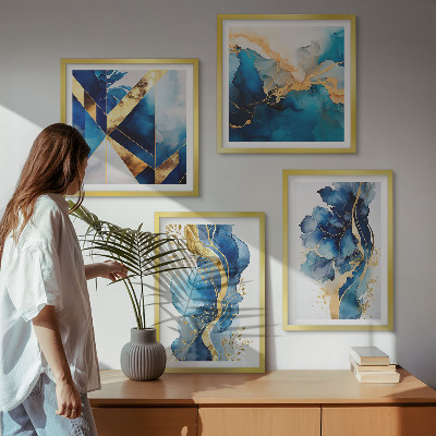 Galería de pared patrones abstractos azules