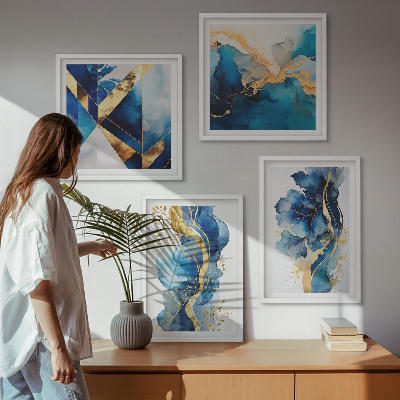 Galería de pared patrones abstractos azules