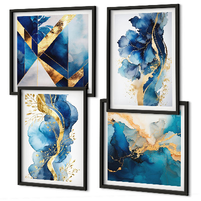 Galería de pared patrones abstractos azules
