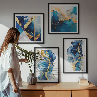 Galería de pared patrones abstractos azules