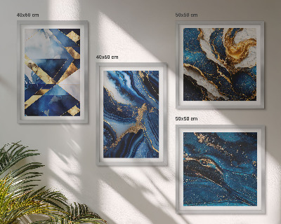 Set de 4 cuadros para salón Patrones abstractos elegantes