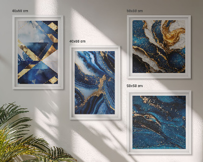 Set de 4 cuadros para salón Patrones abstractos elegantes