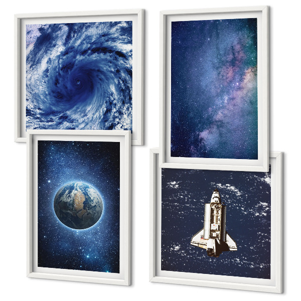 Galería de pared Galaxia de tormenta espacial de la Tierra