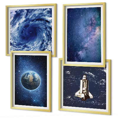 Galería de pared Galaxia de tormenta espacial de la Tierra