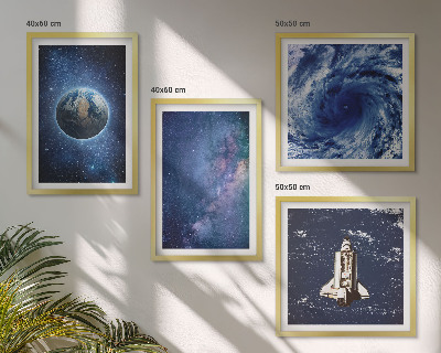 Galería de pared Galaxia de tormenta espacial de la Tierra