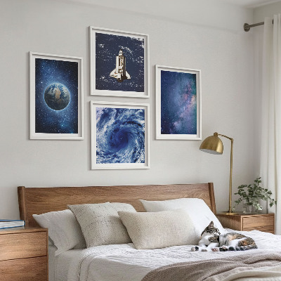 Galería de pared Galaxia de tormenta espacial de la Tierra