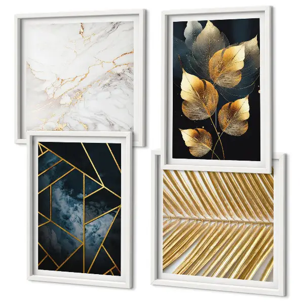 Set de cuadros modernos para salón con motivos de plantas