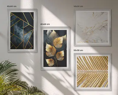 Set de cuadros modernos para salón con motivos de plantas