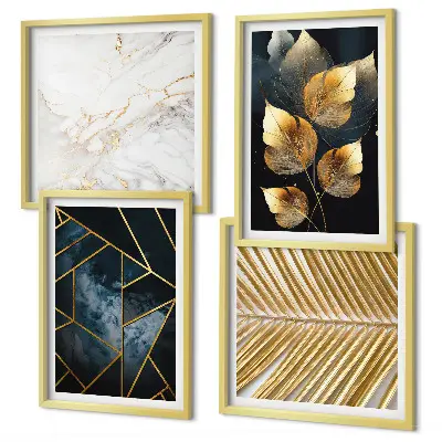 Set de cuadros modernos para salón con motivos de plantas