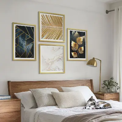 Set de cuadros modernos para salón con motivos de plantas