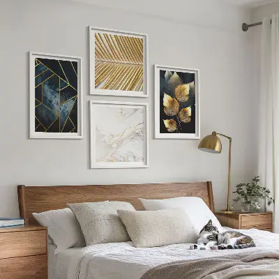 Set de cuadros modernos para salón con motivos de plantas