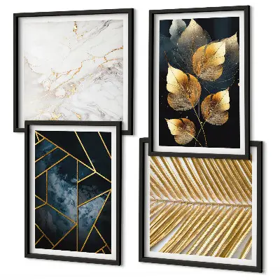 Set de cuadros modernos para salón con motivos de plantas