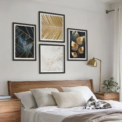 Set de cuadros modernos para salón con motivos de plantas