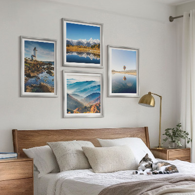 Galería de pared Vistas de la naturaleza, faro, montañas