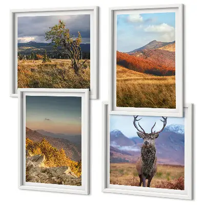 Galería de pared paisajes de montaña con hierba de ciervo
