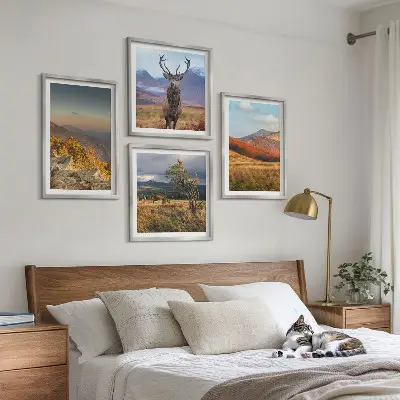 Galería de pared paisajes de montaña con hierba de ciervo