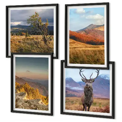 Galería de pared paisajes de montaña con hierba de ciervo