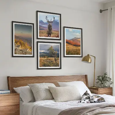 Galería de pared paisajes de montaña con hierba de ciervo