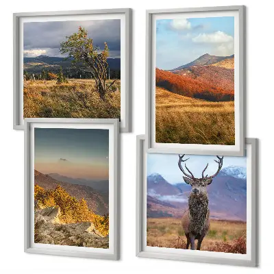 Galería de pared paisajes de montaña con hierba de ciervo