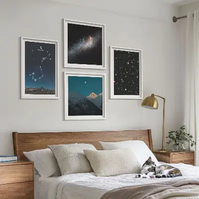 Galería de pared de paisajes espaciales y galaxias