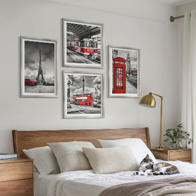 Galería de pared Ciudades emblemáticas: Londres, París y ferrocarril