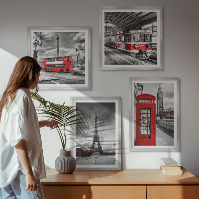 Galería de pared Ciudades emblemáticas: Londres, París y ferrocarril