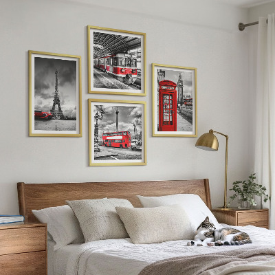 Galería de pared Ciudades emblemáticas: Londres, París y ferrocarril