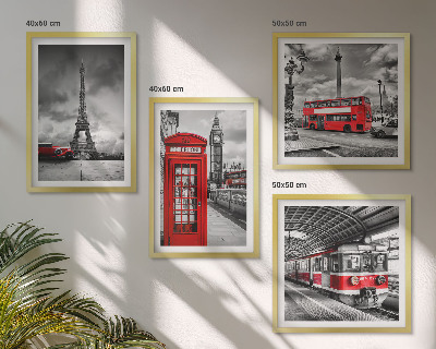 Galería de pared Ciudades emblemáticas: Londres, París y ferrocarril