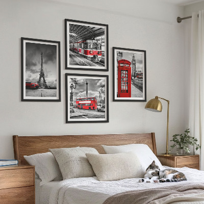 Galería de pared Ciudades emblemáticas: Londres, París y ferrocarril