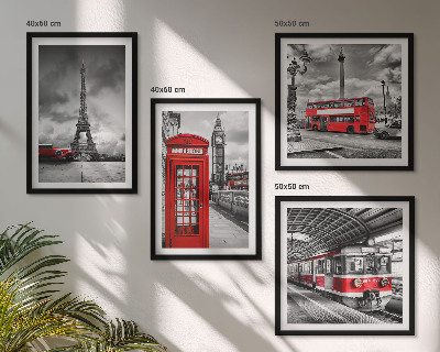 Galería de pared Ciudades emblemáticas: Londres, París y ferrocarril