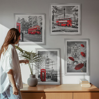 Galería de pared Hojas de ginkgo de fondo claro
