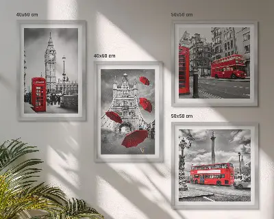 Galería de pared hojas de ginkgo sobre fondo claro